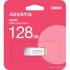 USB Flash ADATA UR350 128GB UR350-128G-RSR/BG (серебристый/коричневый)