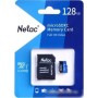 Карта памяти Netac P500 Standard 128GB NT02P500STN-128G-R + адаптер