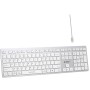 Клавиатура A4Tech Fstyler FBX50C (серебристый/белый)