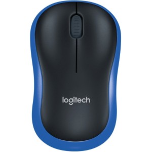 Мышь Logitech M185 (черный/синий)