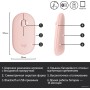 Мышь Logitech M350 Pebble (розовый)