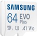 Карта памяти Samsung EVO Plus 2024 microSDXC 64GB (с адаптером)