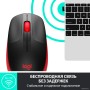 Мышь Logitech M190 (черный/красный) Мышь Logitech M190 (черный/красный)