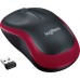 Мышь Logitech M185 (черный/красный)