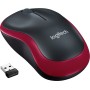Мышь Logitech M185 (черный/красный) Мышь Logitech M185 (черный/красный)