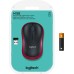 Мышь Logitech M185 (черный/красный)