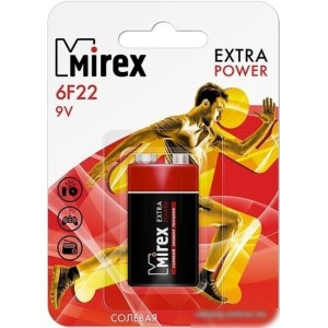 Батарейки Mirex 6F22 1 шт 23702-6F22-E1 Батарейки Mirex 6F22 1 шт 23702-6F22-E1