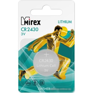 Батарейка Mirex CR2430 3V 1 шт (1/40/240) ecopack 23702-CR2430-E1 Батарейка Mirex CR2430 3V 1 шт (1/40/240) ecopack 23702-CR2430-E1
