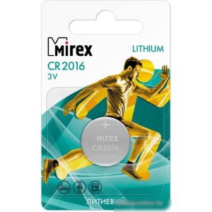Батарейка Mirex CR2016 литиевая блистер 2 шт 23702-CR2016-E2 Батарейка Mirex CR2016 литиевая блистер 2 шт 23702-CR2016-E2