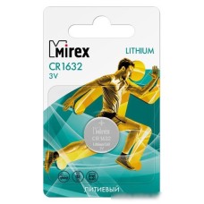 Батарейки Mirex CR1632 литиевая блистер 1 шт. 23702-CR1632-E1