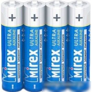 Батарейки Mirex Ultra Alkaline AAA 4 шт LR03-S4 Батарейки Mirex Ultra Alkaline AAA 4 шт LR03-S4