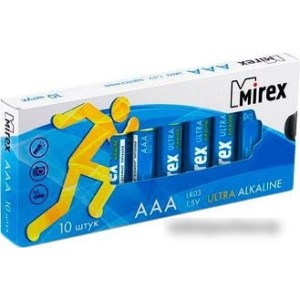 Батарейки Mirex Ultra Alkaline AAA 10 шт LR03-M10 Батарейки Mirex Ultra Alkaline AAA 10 шт LR03-M10
