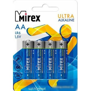 Батарейки Mirex Ultra Alkaline AA 4 шт LR6-E4 Батарейки Mirex Ultra Alkaline AA 4 шт LR6-E4
