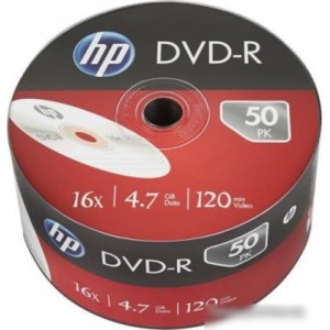DVD-R диск HP 4.7Gb 16x HP в пленке 50 шт. 69303