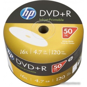 DVD-R диск HP 4.7Gb 16x HP Printable 50 шт. в пленке 69304
