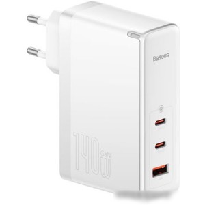 Сетевое зарядное Baseus GaN5 Pro Fast Charger 2C+U 140W EU (белый) Сетевое зарядное Baseus GaN5 Pro Fast Charger 2C+U 140W EU (белый)