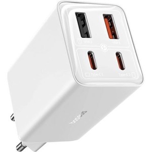 Сетевое зарядное Baseus GaN6 Pro Fast Charger 2C+2U 65W P10162701213-00 (белый) Сетевое зарядное Baseus GaN6 Pro Fast Charger 2C+2U 65W P10162701213-00 (белый)