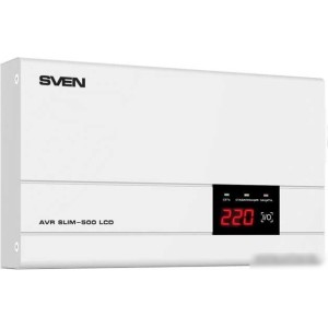 Стабилизатор напряжения SVEN AVR SLIM-500 LCD