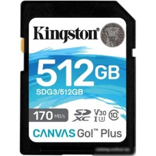 Карта памяти Kingston Canvas Go! Plus SDXC 512GB