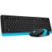 Клавиатура + мышь A4Tech Fstyler FG1010 (черный/синий)