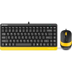 Офисный набор A4Tech Fstyler F1110 (черный/желтый)