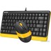 Офисный набор A4Tech Fstyler F1110 (черный/желтый)