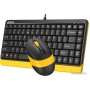 Офисный набор A4Tech Fstyler F1110 (черный/желтый)