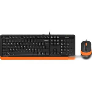 Клавиатура + мышь A4Tech Fstyler F1010 (черный/оранжевый)