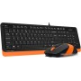 Клавиатура + мышь A4Tech Fstyler F1010 (черный/оранжевый)