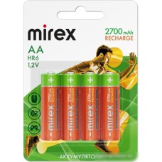 Аккумулятор Mirex AA 2700mAh 1 шт 23702-HR6-27-E4