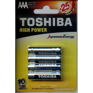Батарейки Toshiba Alkaline LR03 4BP Батарейки Toshiba Alkaline LR03 4BP