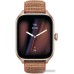 Умные часы Amazfit GTS 4 (золотистый, с коричневым нейлоновым ремешком)