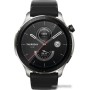 Умные часы Amazfit GTR 4 (серебристый, с черным ремешком из фторэластомера)