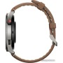 Умные часы Amazfit GTR 4 (серебристый, с коричневым кожаным ремешком)