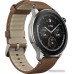 Умные часы Amazfit GTR 4 (серебристый, с коричневым кожаным ремешком)