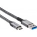 Кабель VCOM CU401M-2M USB 2 Type-A - USB 3.2 Gen2 Type-C (2 м, черный)