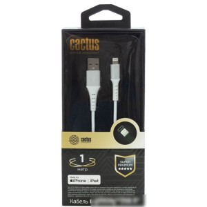 Кабель CACTUS USB Type-A - Lightning CS-LG.USB.A-1 (1 м, белый) Кабель CACTUS USB Type-A - Lightning CS-LG.USB.A-1 (1 м, белый)
