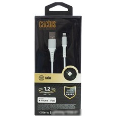 Кабель CACTUS USB Type-A - Lightning CS-LG.USB.A-1.2 (1.2 м, белый)