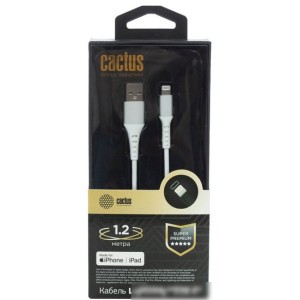 Кабель CACTUS USB Type-A - Lightning CS-LG.USB.A-1.2 (1.2 м, белый) Кабель CACTUS USB Type-A - Lightning CS-LG.USB.A-1.2 (1.2 м, белый)