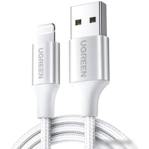 Кабель Ugreen US199 60162 USB Type-A - Lightning (1.5 м, серебристый)