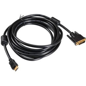 Кабель Buro HDMI-19M-DVI-D-5M Кабель Buro HDMI-19M-DVI-D-5M