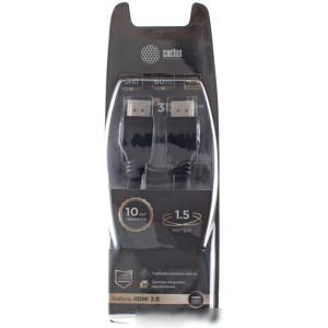 Кабель CACTUS HDMI - HDMI CS-HDMI.2-1.5 (2.5 м, черный) Кабель CACTUS HDMI - HDMI CS-HDMI.2-1.5 (2.5 м, черный)