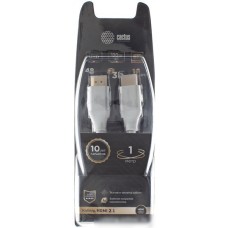 Кабель CACTUS HDMI - HDMI CS-HDMI.2.1-1 (1 м, серебристый)