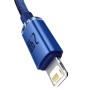 Кабель Baseus Crystal Shine USB Type-A - Lightning (2 м, синий) Кабель Baseus Crystal Shine USB Type-A - Lightning (2 м, синий)