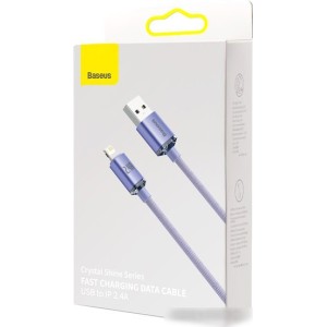 Кабель Baseus Crystal Shine USB Type-A - Lightning (2 м, фиолетовый) Кабель Baseus Crystal Shine USB Type-A - Lightning (2 м, фиолетовый)