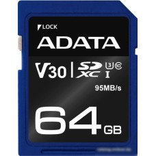 Карта памяти A-Data Premier Pro ASDX64GUI3V30S-R SDXC 64GB