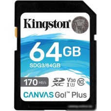 Карта памяти Kingston Canvas Go! Plus SDXC 64GB
