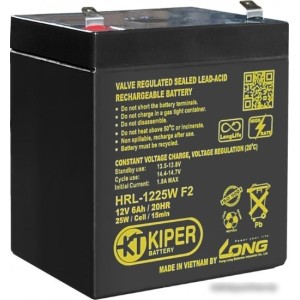 Аккумулятор для ИБП Kiper HRL-1225W F2 (12В/6 А·ч) Аккумулятор для ИБП Kiper HRL-1225W F2 (12В/6 А·ч)