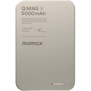 Внешний аккумулятор Momax Q.Mag X Magnetic IP116A 5000mAh (титановый)