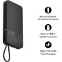 Внешний аккумулятор Momax 1-Power X Built-in USB-C IP153 20000mAh (черный)